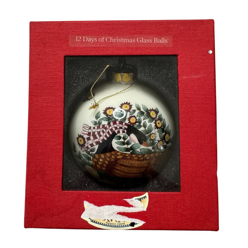 Vintage Debbie Mumm *NEW* 12 Days of Christmas 6 Geese A’Laying Ornament Ball